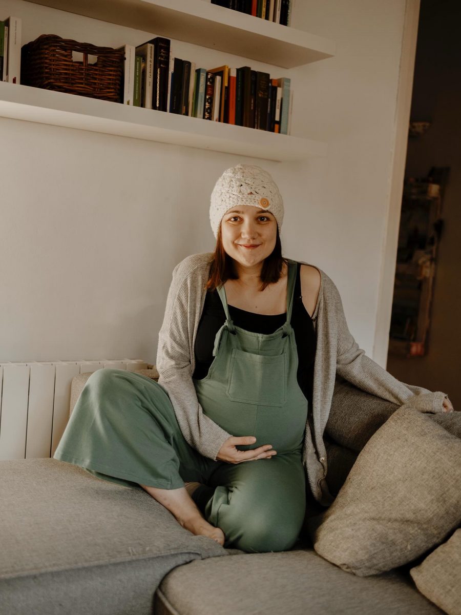 Cropped dungarees - cotton